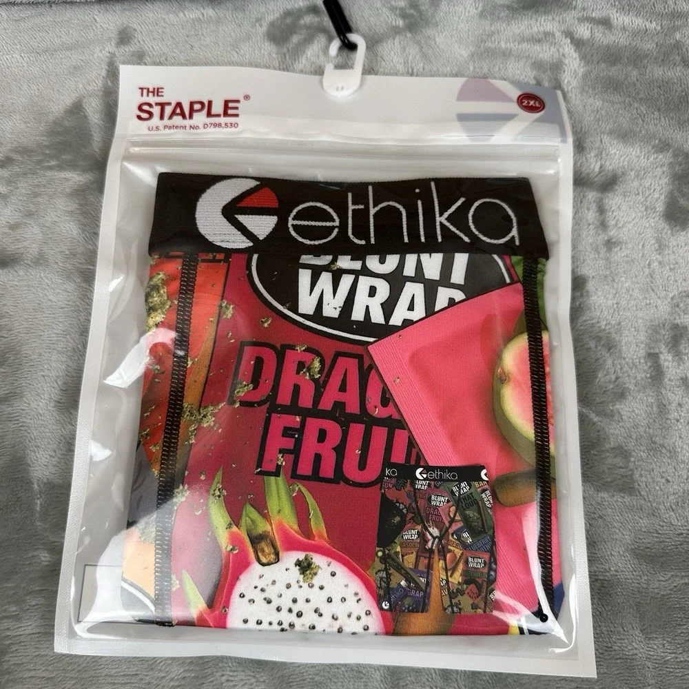 Ethika The Staple Boxer Briefs Underwear Men's 2XL It's A Wrap Dragon Fruit NEW